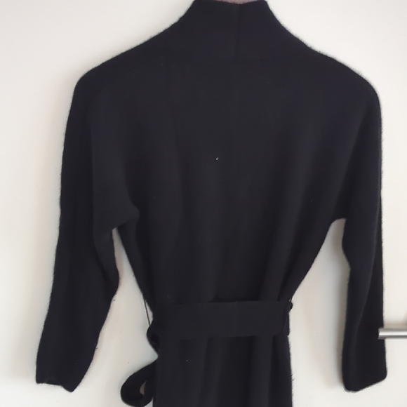 Black Cashmere Women's Duster Cardigan. The Cashmere Project - Picture 5 of 7